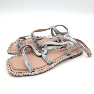 Donald Pliner Emilia Snake Print Gladiator Sandal Women's Sky Size US6.5 EU37